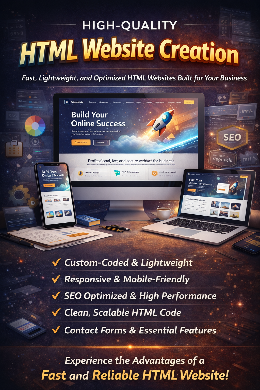 High-Quality HTML Website Creation